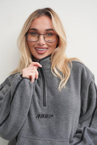 RAEF Quarter Zip Polar Fleece - Charcoal Marle