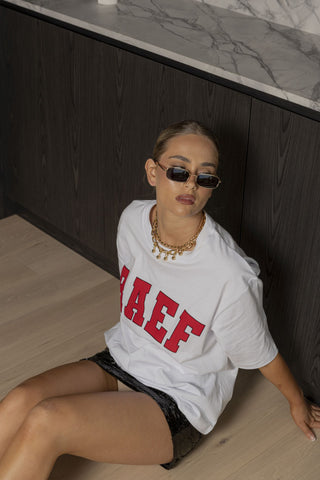 RAEF Boyfriend Tee - White