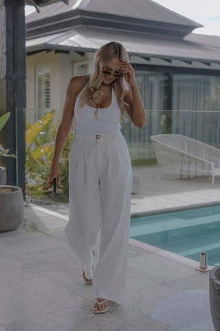 Chilli Textured Pant - Natural