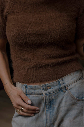 Amie Shaggy Knit - Coco