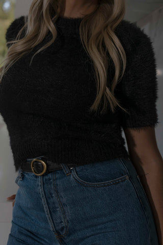 Amie Shaggy Knit - Black