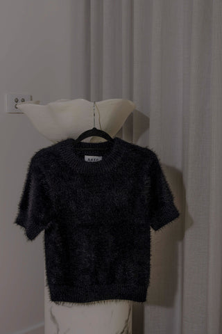 Amie Shaggy Knit - Black
