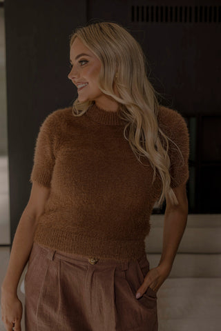 Amie Shaggy Knit - Coco