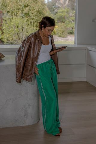 Annabelle Cupro Pant - Apple Green