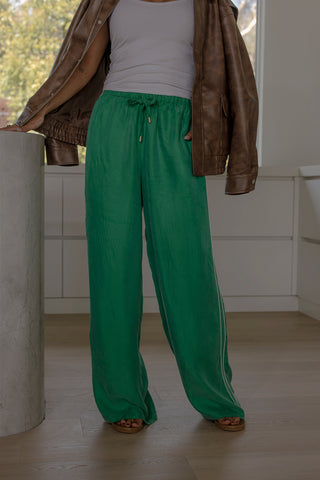 Annabelle Cupro Pant - Apple Green