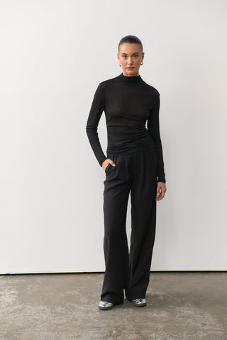 Olivia Wide Leg Pant - Black