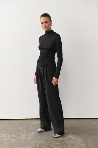 Olivia Wide Leg Pant - Black