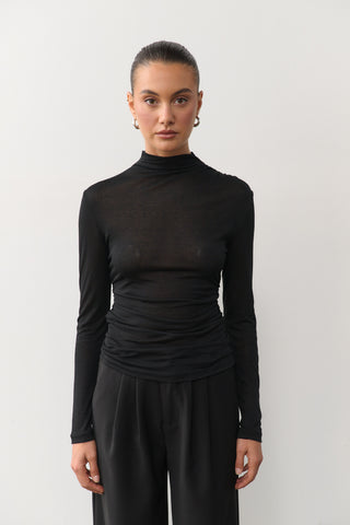 Olivia Wide Leg Pant - Black