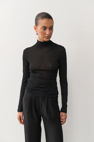 Olivia Wide Leg Pant - Black