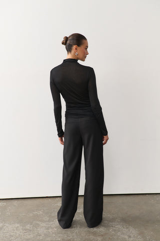 Olivia Wide Leg Pant - Black