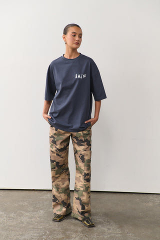 Blurred Raef Tee - Washed Black