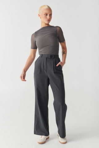 RYLIE TAILORED PANT - CHARCOAL