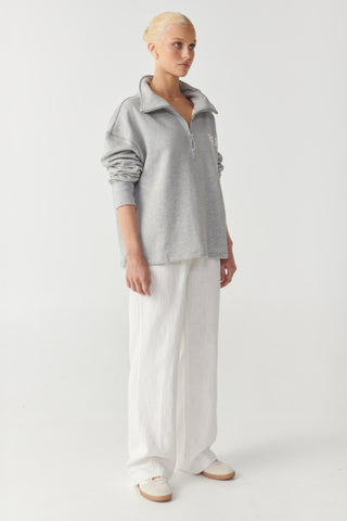 RENA HALF ZIP JUMPER - GREY