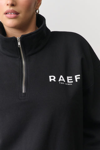 RAEF Brushed Fleece Jumper - Black