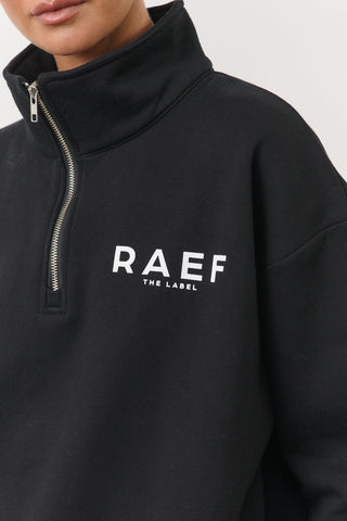 RAEF Brushed Fleece Jumper - Black