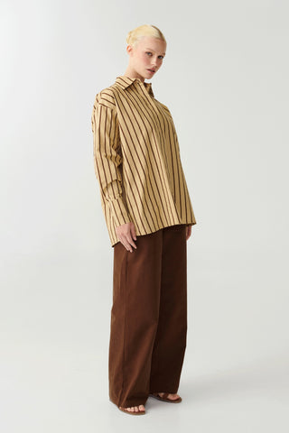 Luna Shirt - Desert Tan / Cedar Stripe