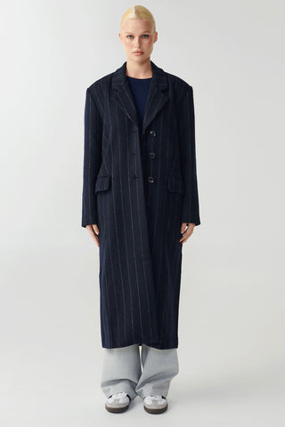 Sloan Coat - Midnight Stripe