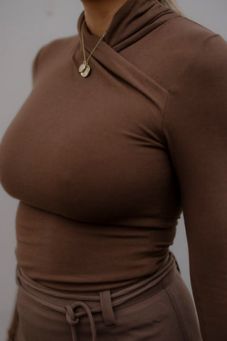 Jewel Longsleeve Top - Mocha