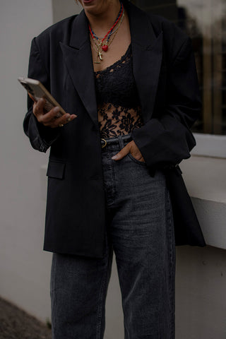 Mariah Lace Bodysuit - Black