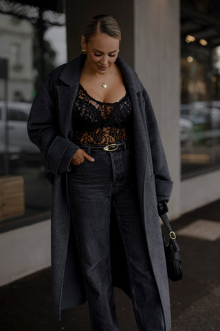 Mariah Lace Bodysuit - Black