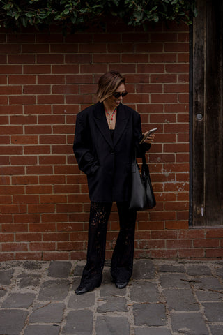 Shiloh Lace Pant - Black