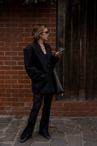 Shiloh Lace Pant - Black