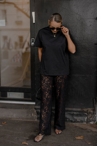 Shiloh Lace Pant - Black