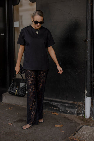 Shiloh Lace Pant - Black