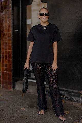 Shiloh Lace Pant - Black