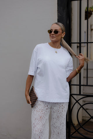 Shiloh Lace Pant - White