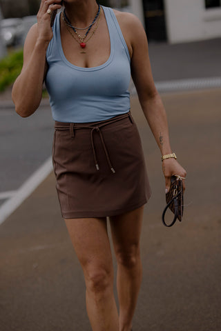 Melody Mini Skirt - Mocha