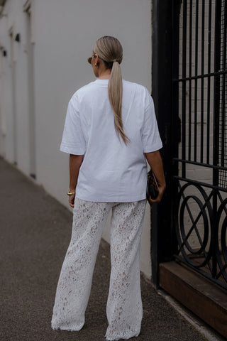Shiloh Lace Pant - White