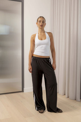 Brianna Towelling Pant - Black