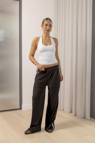 Brianna Towelling Pant - Black