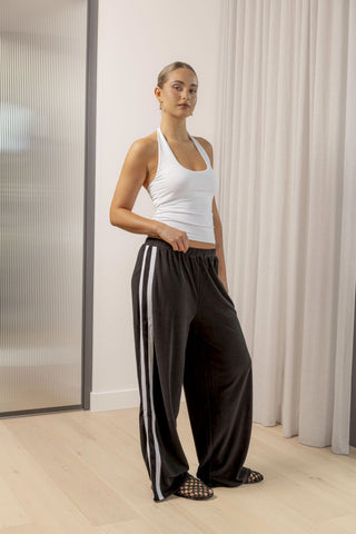 Brianna Towelling Pant - Black