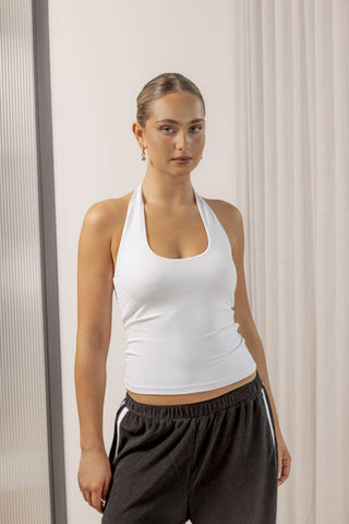 Tessa Halter Tank - White