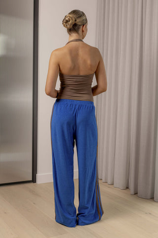 Brianna Towelling Pant - Sapphire