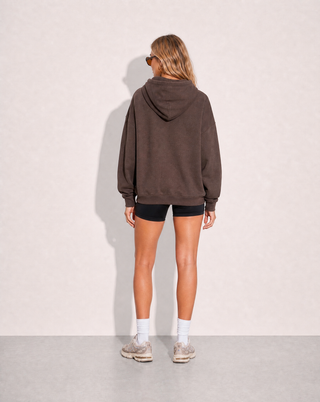 Remy Zip Fleece Hoodie - Vintage Dark Truffle