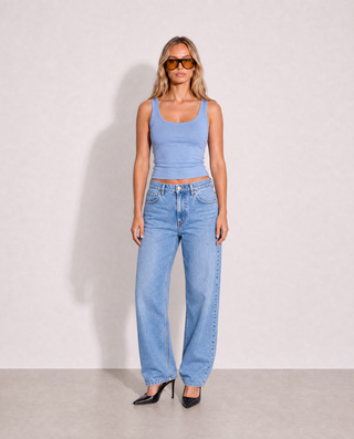 Romy High Rise Jean - Mid Wash