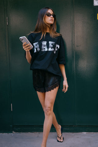 Ella Boyfriend Tee - Vintage Black