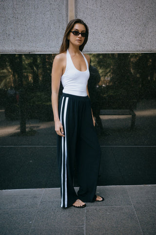 Brianna Towelling Pant - Black