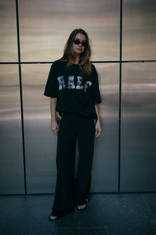 Brianna Towelling Pant - Black