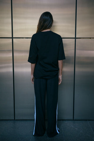 Brianna Towelling Pant - Black