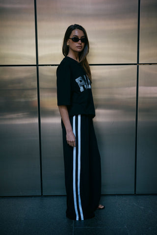 Brianna Towelling Pant - Black