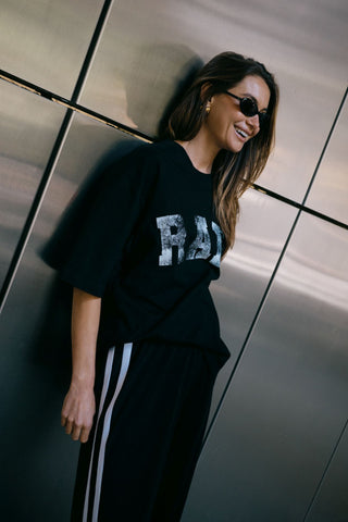 Ella Boyfriend Tee - Vintage Black