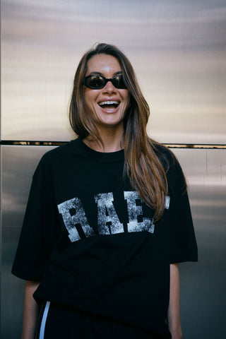 Ella Boyfriend Tee - Vintage Black