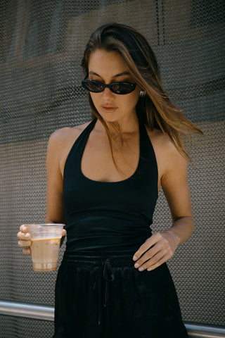 Tessa Halter Tank - Black