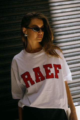 RAEF Boyfriend Tee - White