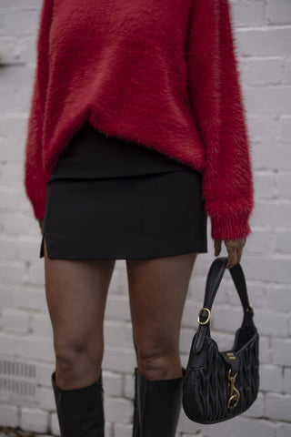 Amelia Shaggy Knit - Red