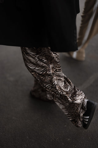 Camilla Satin Pant - Bronzed Zebra